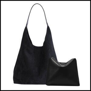 Suede Tote Bag Faux Leather Hobo Shoulder Purse Large Capacity Fashion Handbag